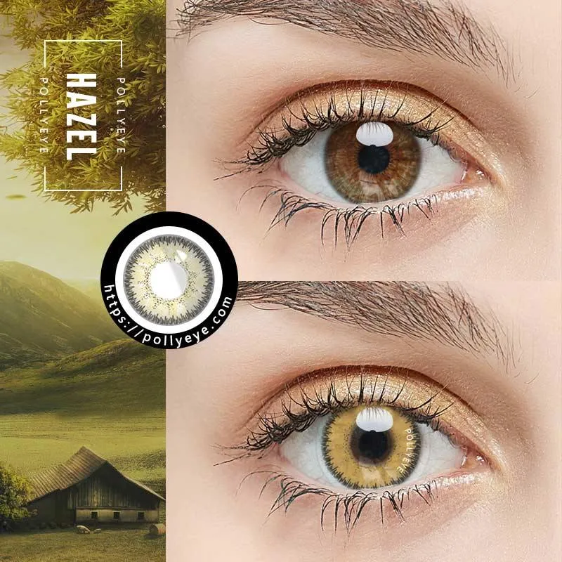 Pollyeye Marble Hazel Colored Contact Lenses