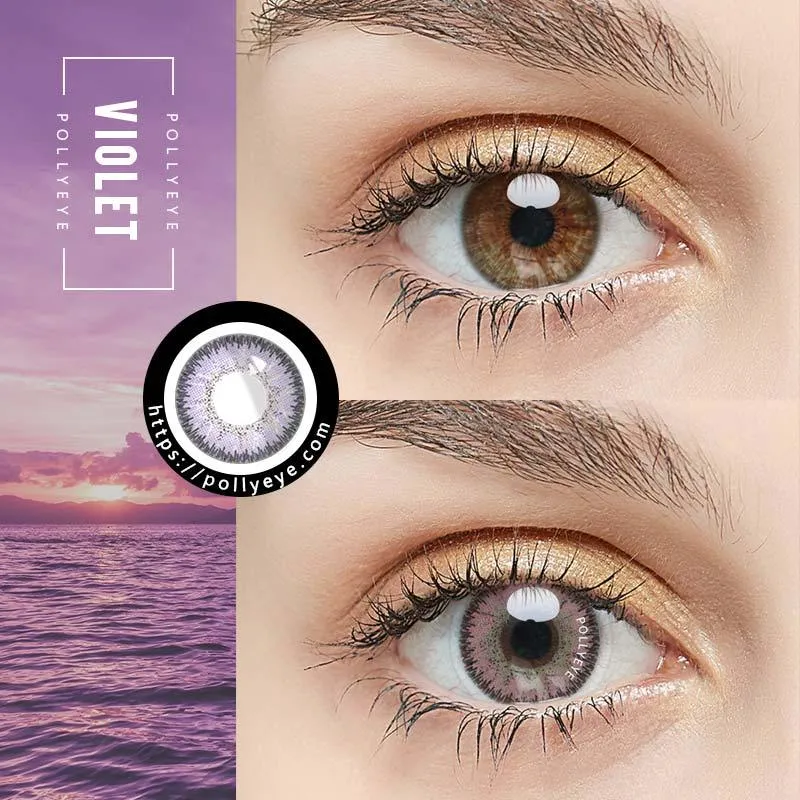 Pollyeye Marble Violet Colored Contact Lenses