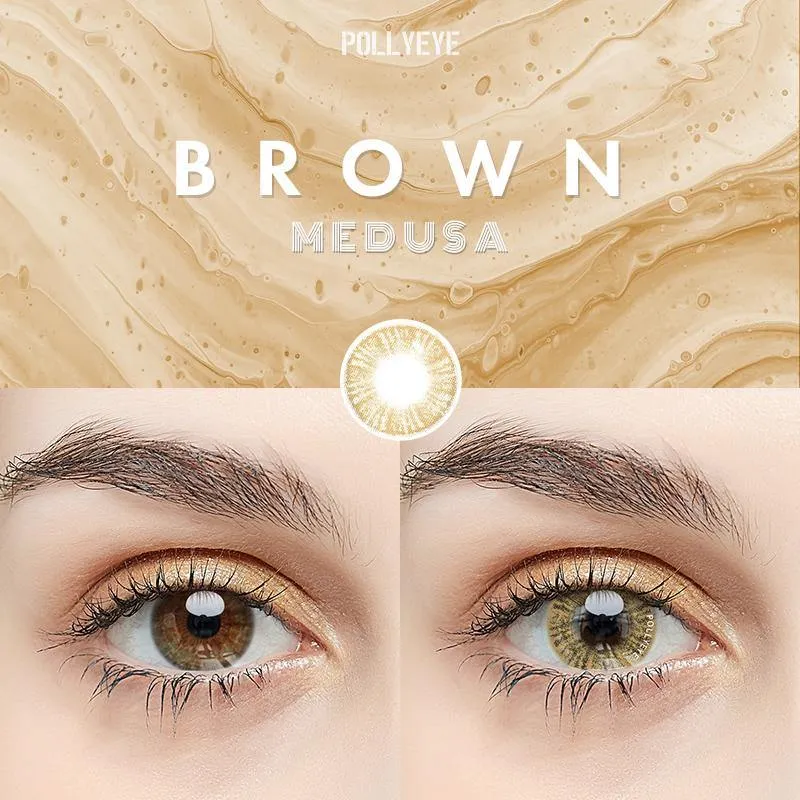 Pollyeye Medusa Brown Colored Contact Lenses