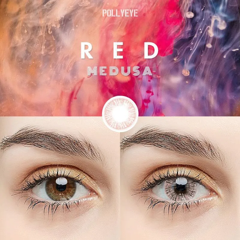 Pollyeye Medusa Red Colored Contact Lenses