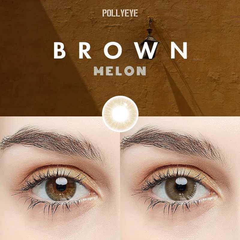 Pollyeye Melon Brown Colored Contact Lenses