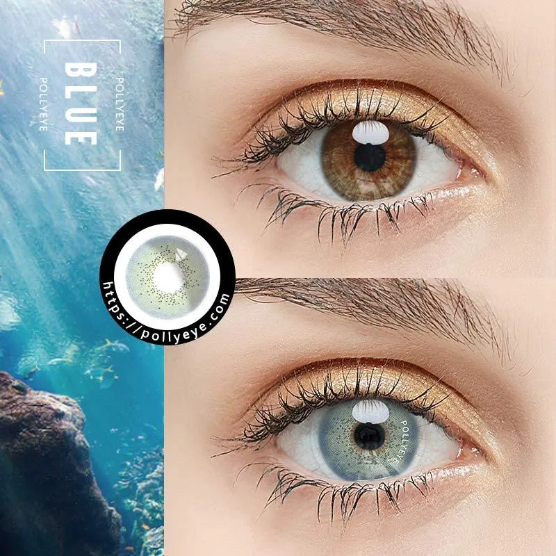 Pollyeye Ocean Blue Colored Contact Lenses