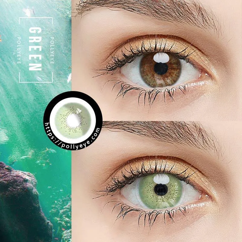Pollyeye Ocean Green Colored Contact Lenses
