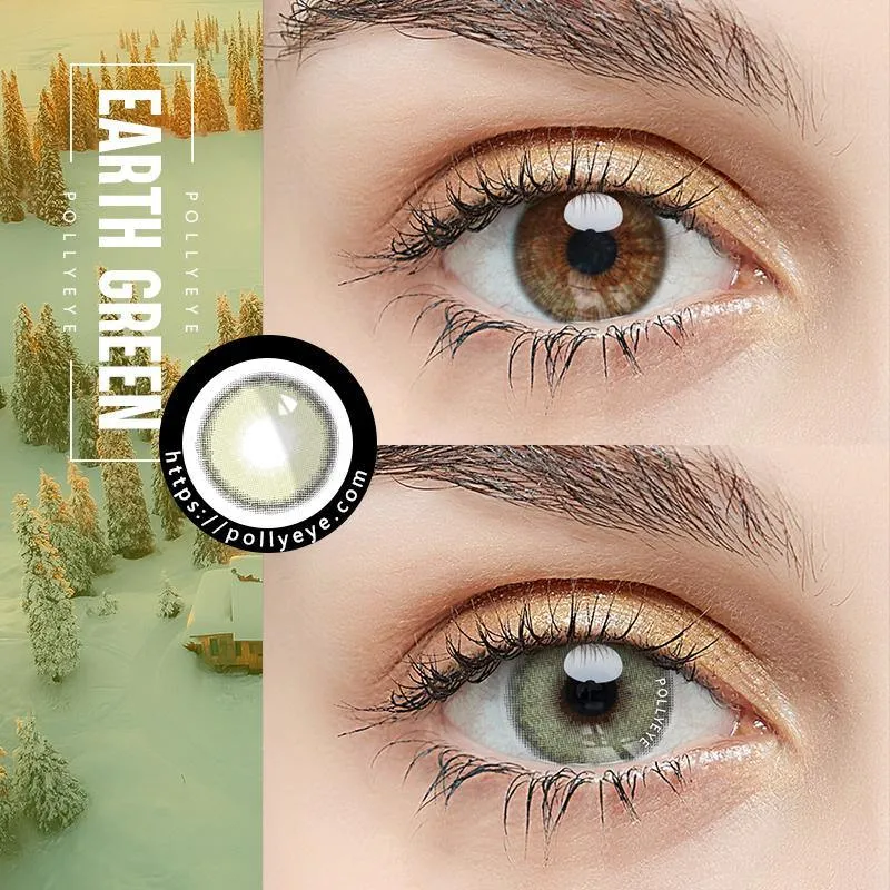 Pollyeye Planet Earth Green Colored Contact Lenses