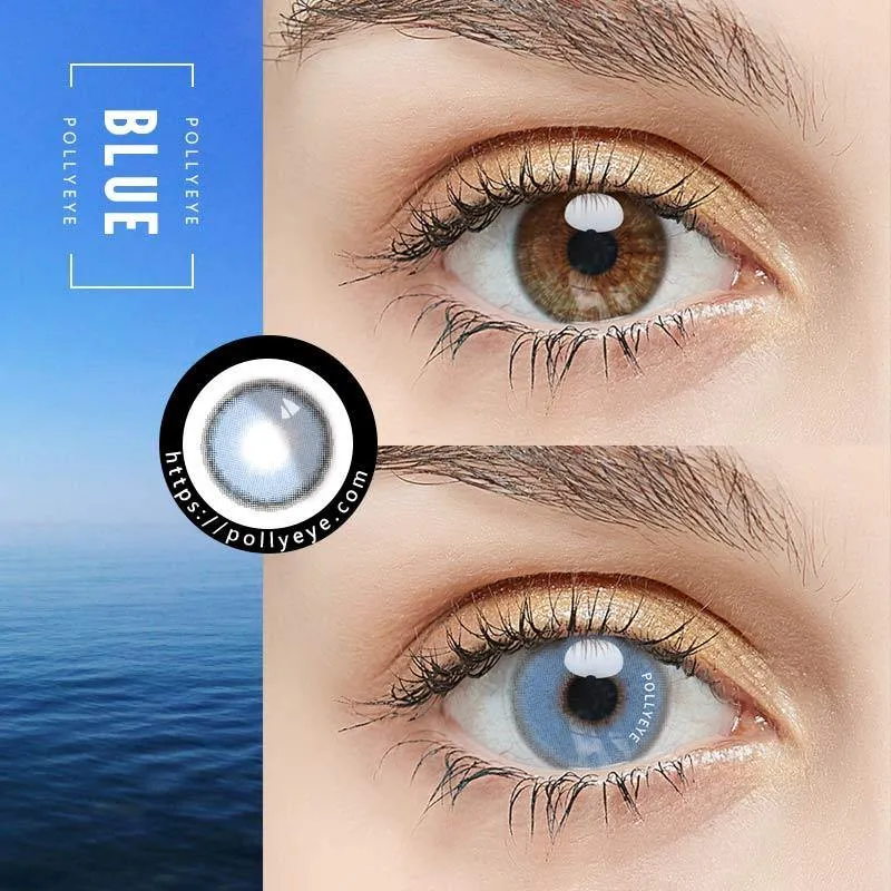 Pollyeye Planet Uranus Blue Colored Contact Lenses