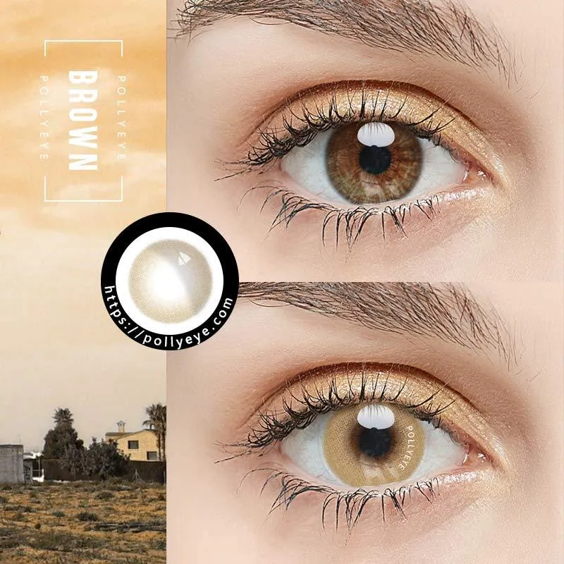 Pollyeye Polar Light Brown Colored Contact Lenses