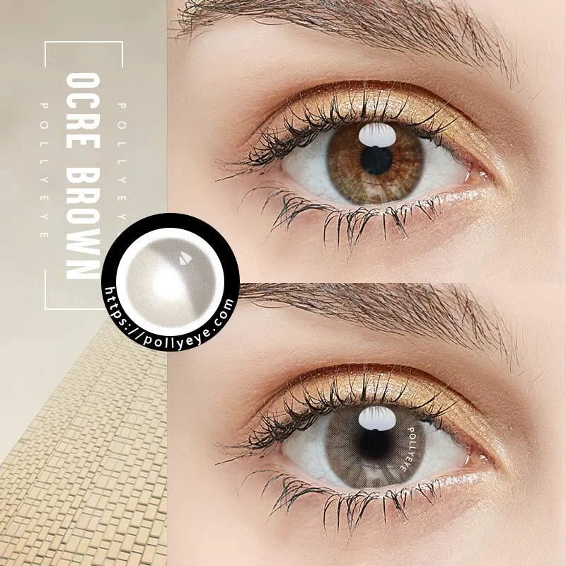 Pollyeye Polar Light Ocre Colored Contact Lenses
