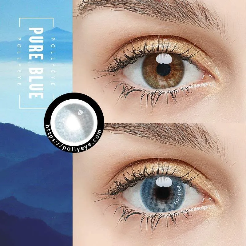 Pollyeye Polar Light Pure Blue Colored Contact Lenses