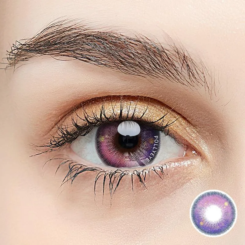 Pollyeye Pure Feeling Purple Colored Contact Lenses