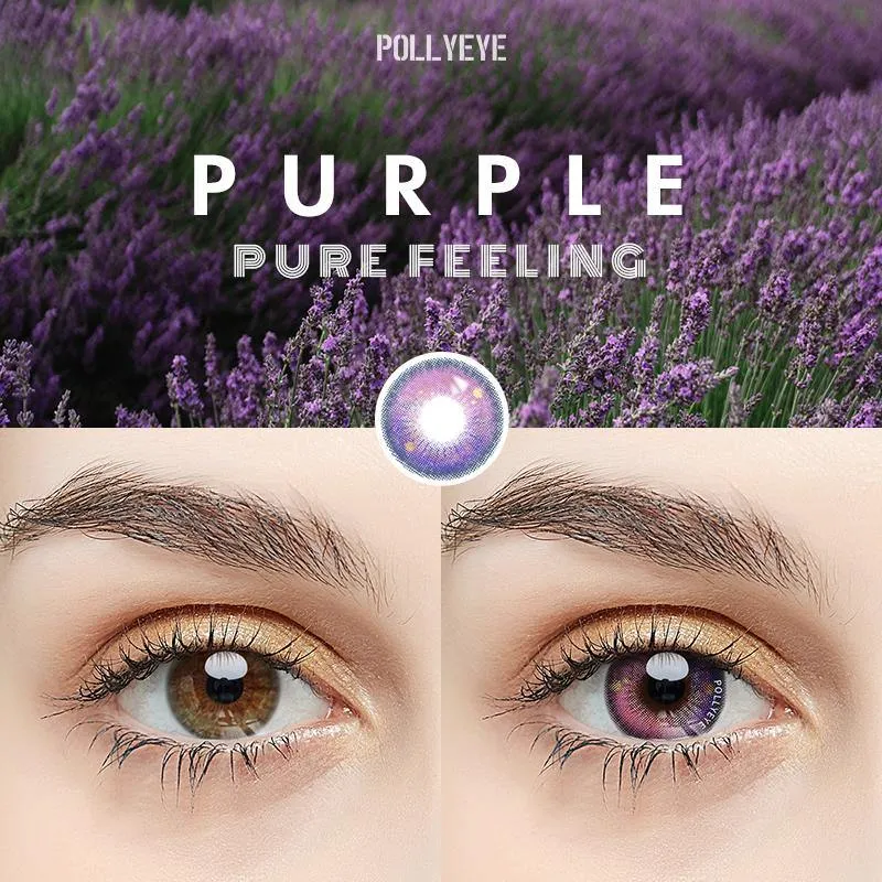 Pollyeye Pure Feeling Purple Colored Contact Lenses