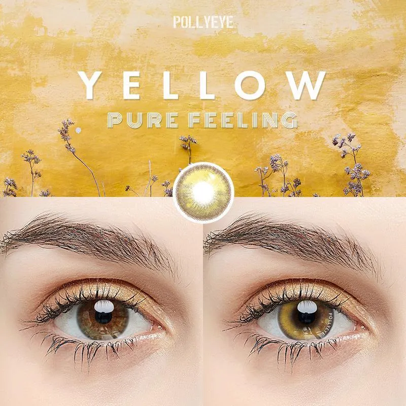 Pollyeye Pure Feeling Yellow Colored Contact Lenses