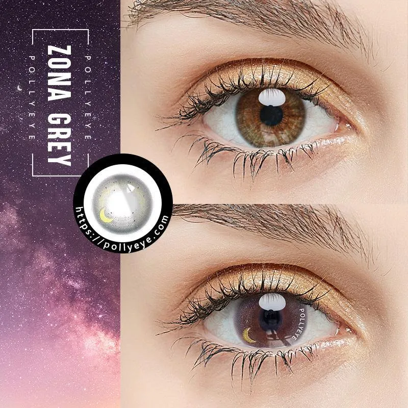Pollyeye Sailor Moon Zona Grey Colored Contact Lenses
