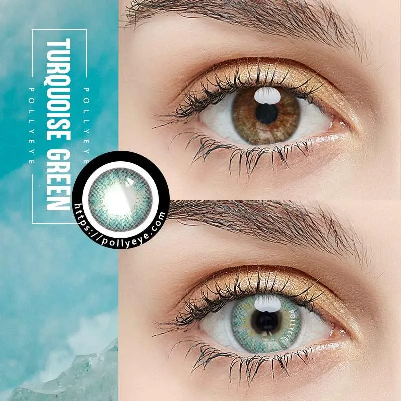 Pollyeye Sea Turquoise Green Colored Contact Lenses