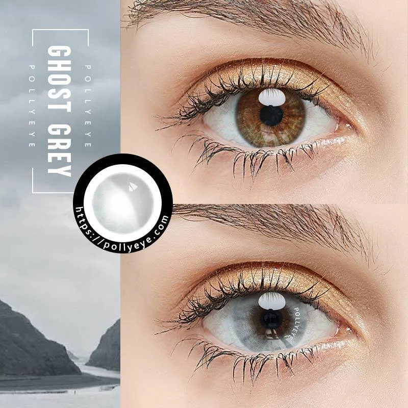 Pollyeye Super Natural Ghost Grey Colored Contact Lenses