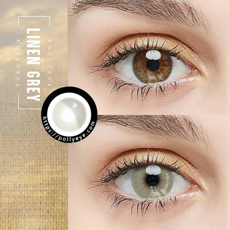 Pollyeye Super Natural Linen Grey Colored Contact Lenses