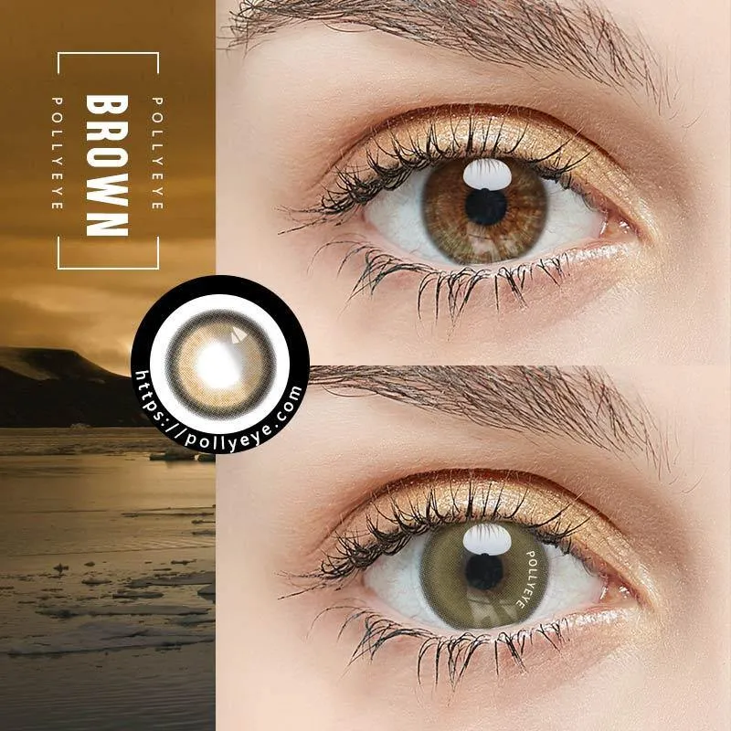 Pollyeye Twilight Brown Colored Contact Lenses