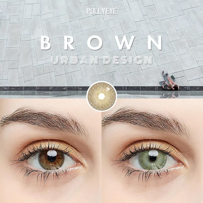 Pollyeye Urban Design Brown Colored Contact Lenses