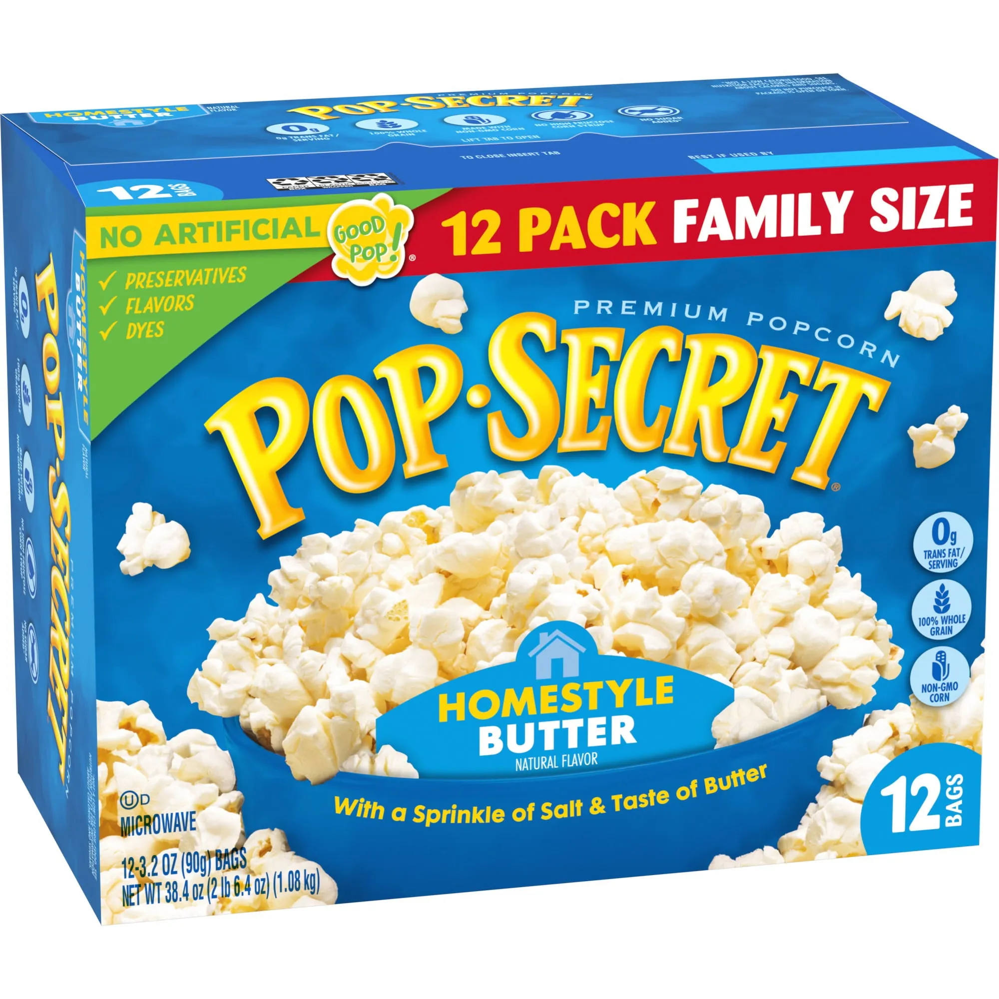 Pop Secret Microwave Popcorn, 3.2 Oz, 12 Ct