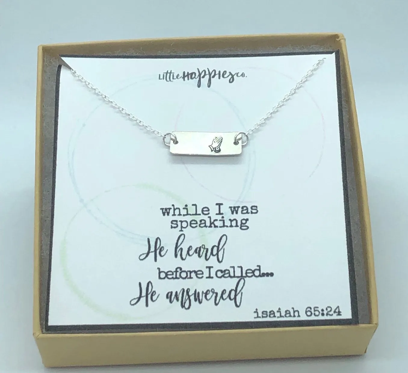 Prayer Necklace, encouragement necklace, praying for you,  christian jewelry, sympathy gift, grief gift, miscarriage gift, infertility