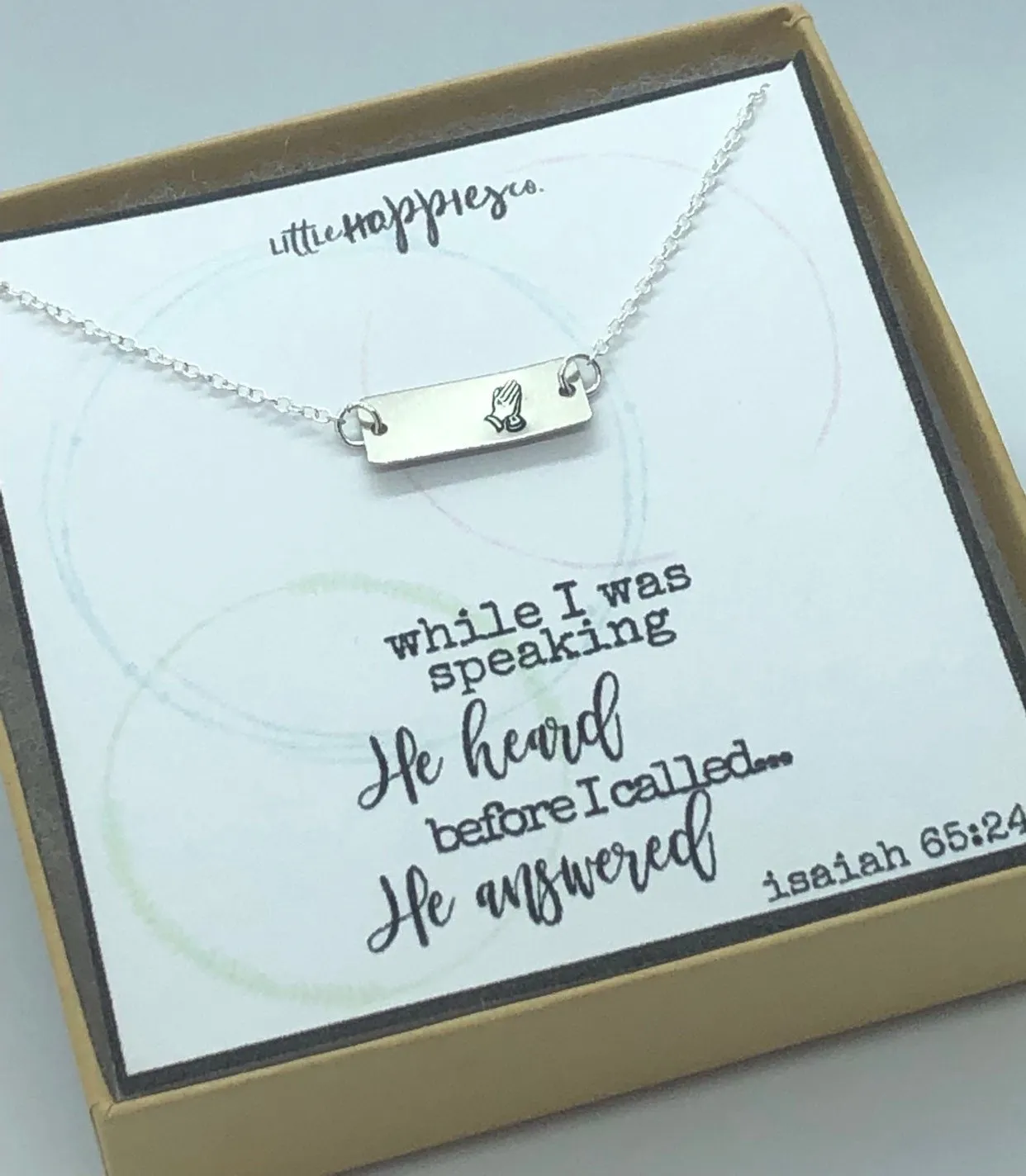 Prayer Necklace, encouragement necklace, praying for you,  christian jewelry, sympathy gift, grief gift, miscarriage gift, infertility