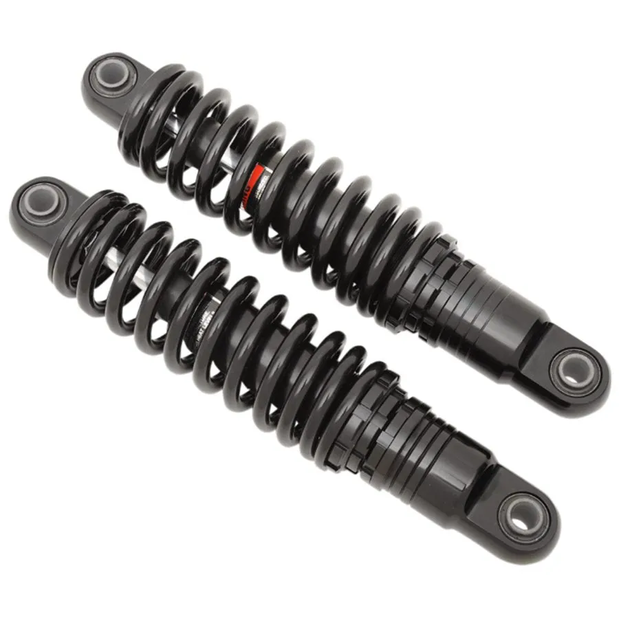 Premium Ride-Height Adjustable Shocks -  1991-2017 Dyna 12" Black