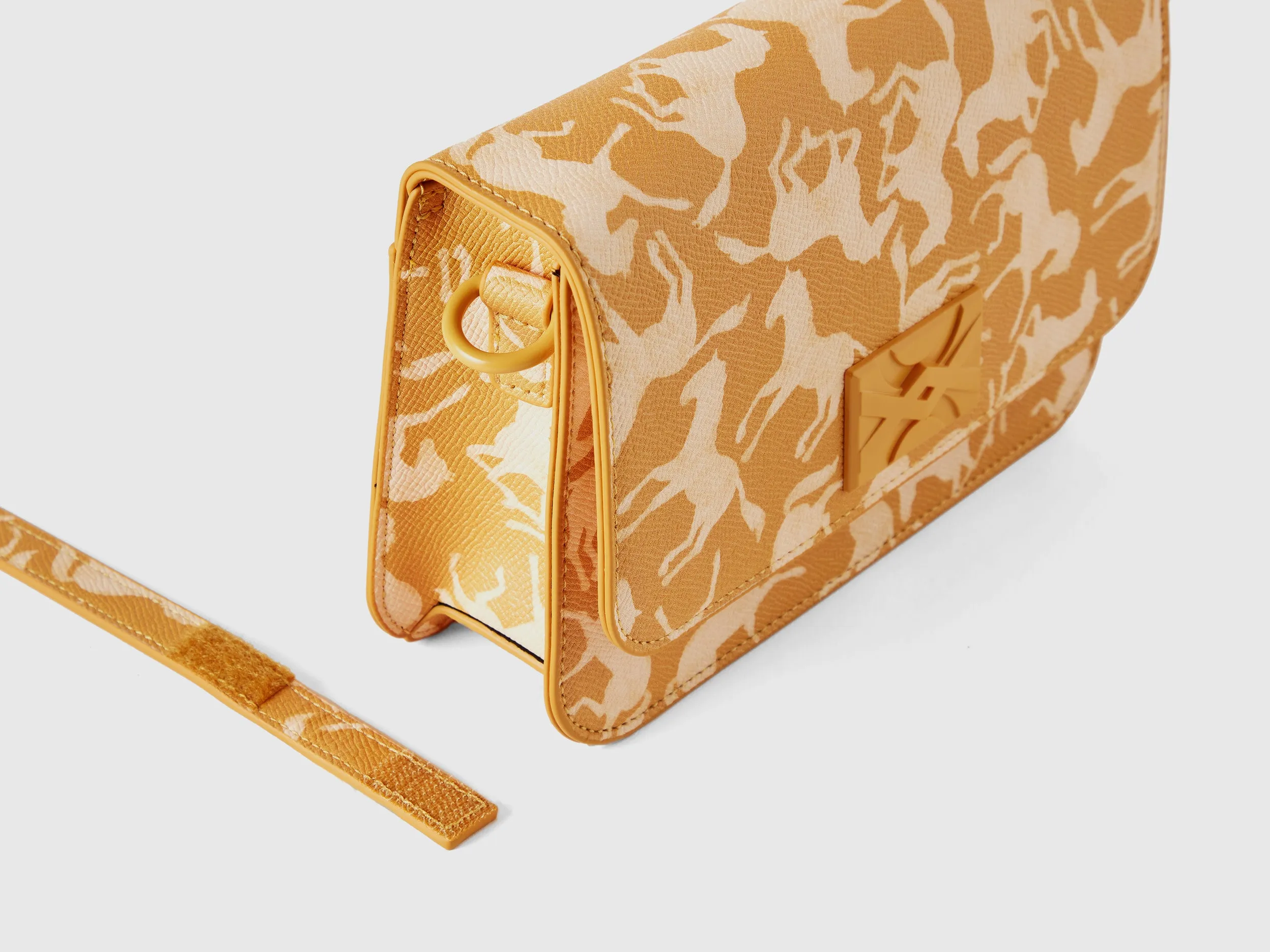 Printed Magnetic Closure Sling Bag