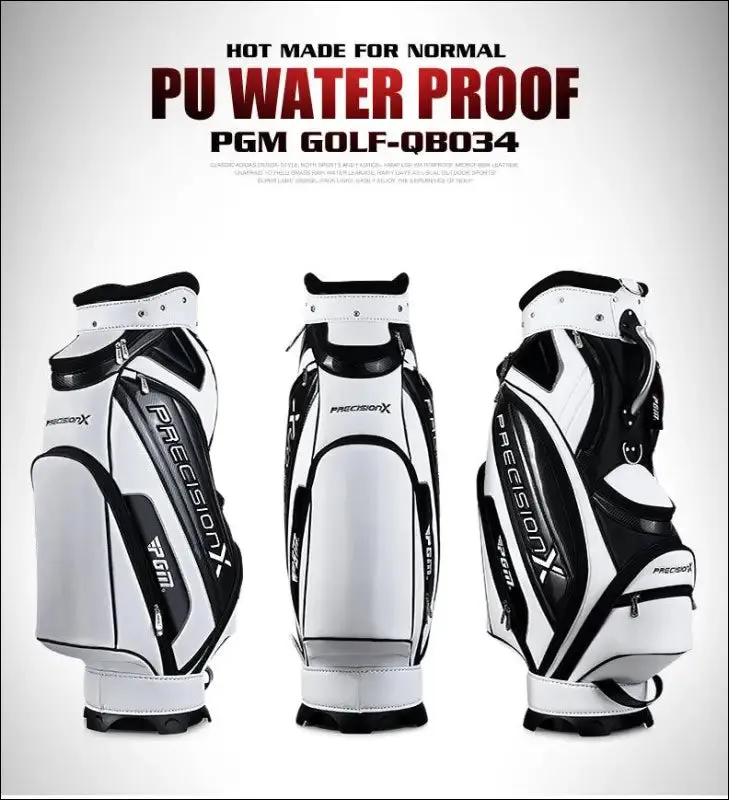 Professional custom waterproof pu golf bag golf club sling shoulder bag 5 dividers for men
