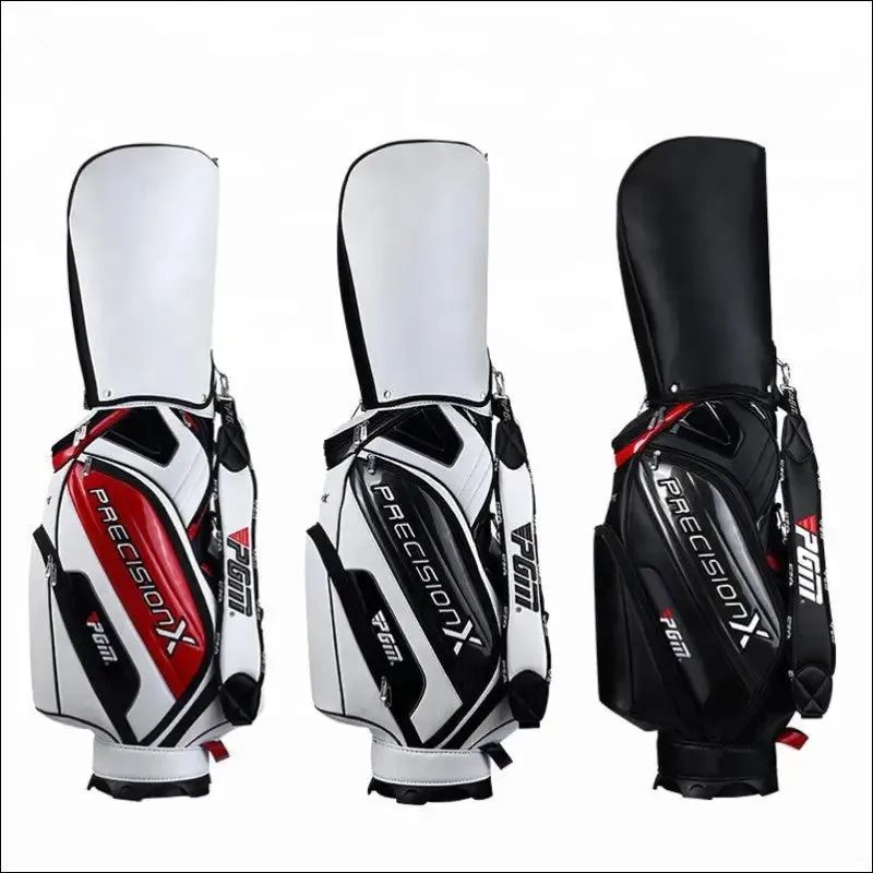 Professional custom waterproof pu golf bag golf club sling shoulder bag 5 dividers for men