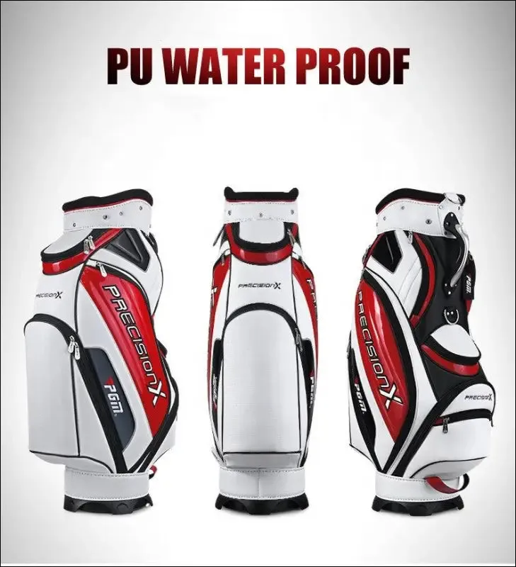 Professional custom waterproof pu golf bag golf club sling shoulder bag 5 dividers for men