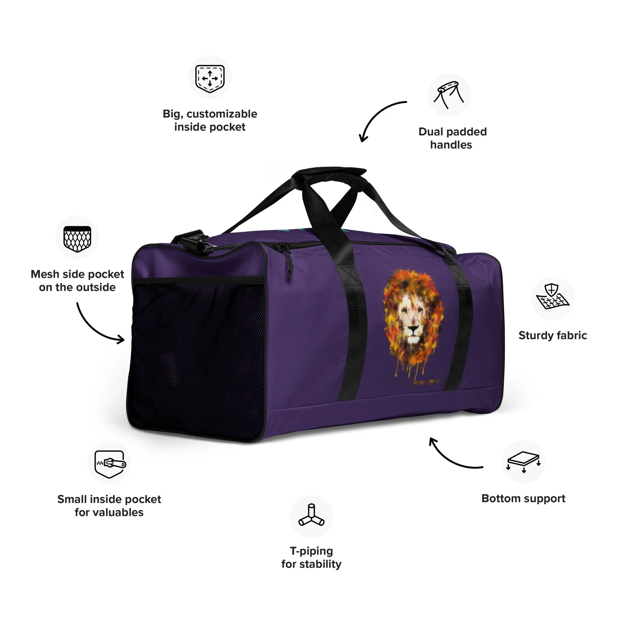 Purple Duffle Bag - OG Hippie Dude