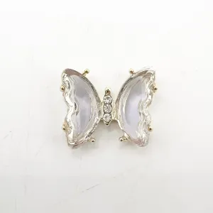 Queen - Nail Charms 10pc - #332 Gold Light Purple Butterflies