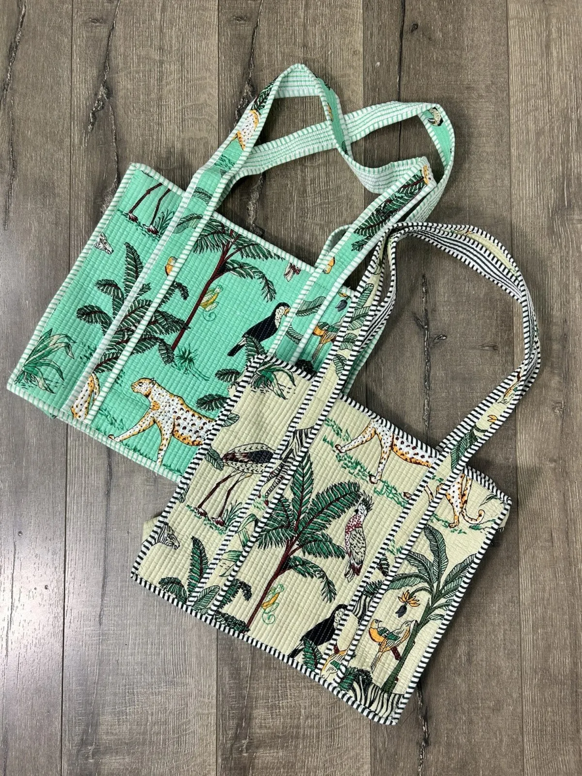 Quilted Animal Print Medium Shopper