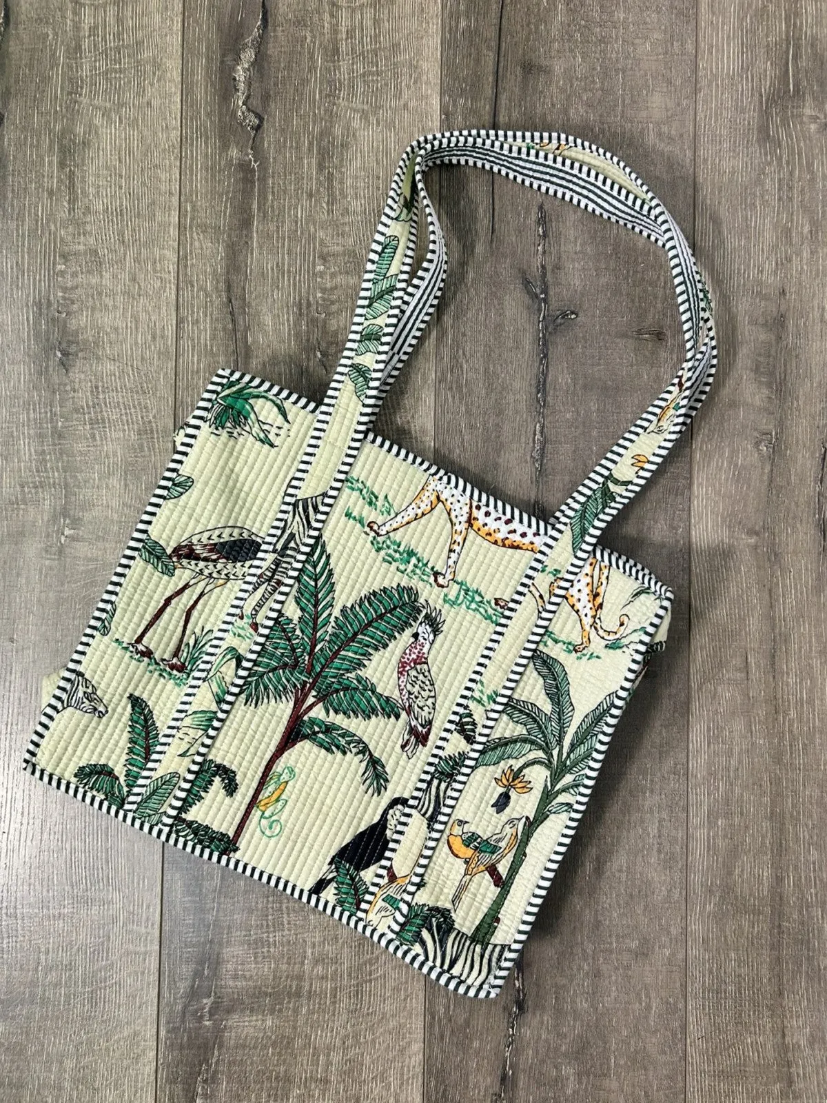 Quilted Animal Print Medium Shopper