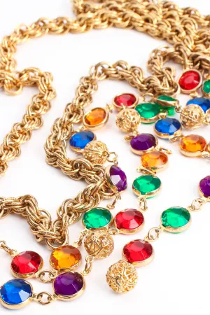 Rainbow Glass Chain Belt