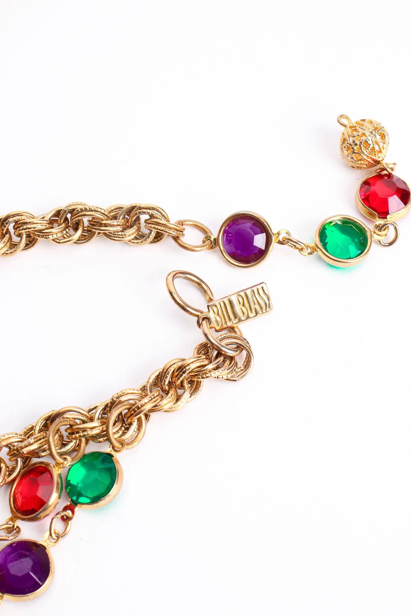 Rainbow Glass Chain Belt