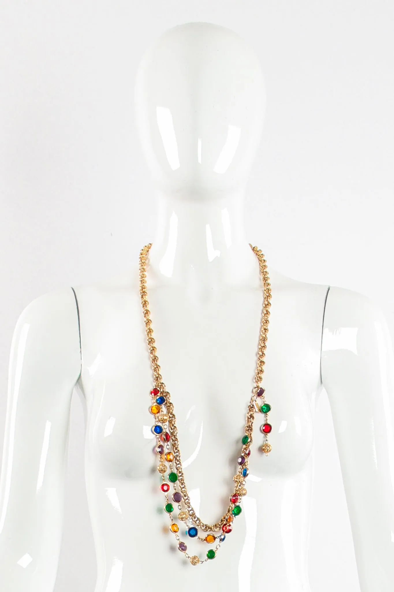 Rainbow Glass Chain Belt