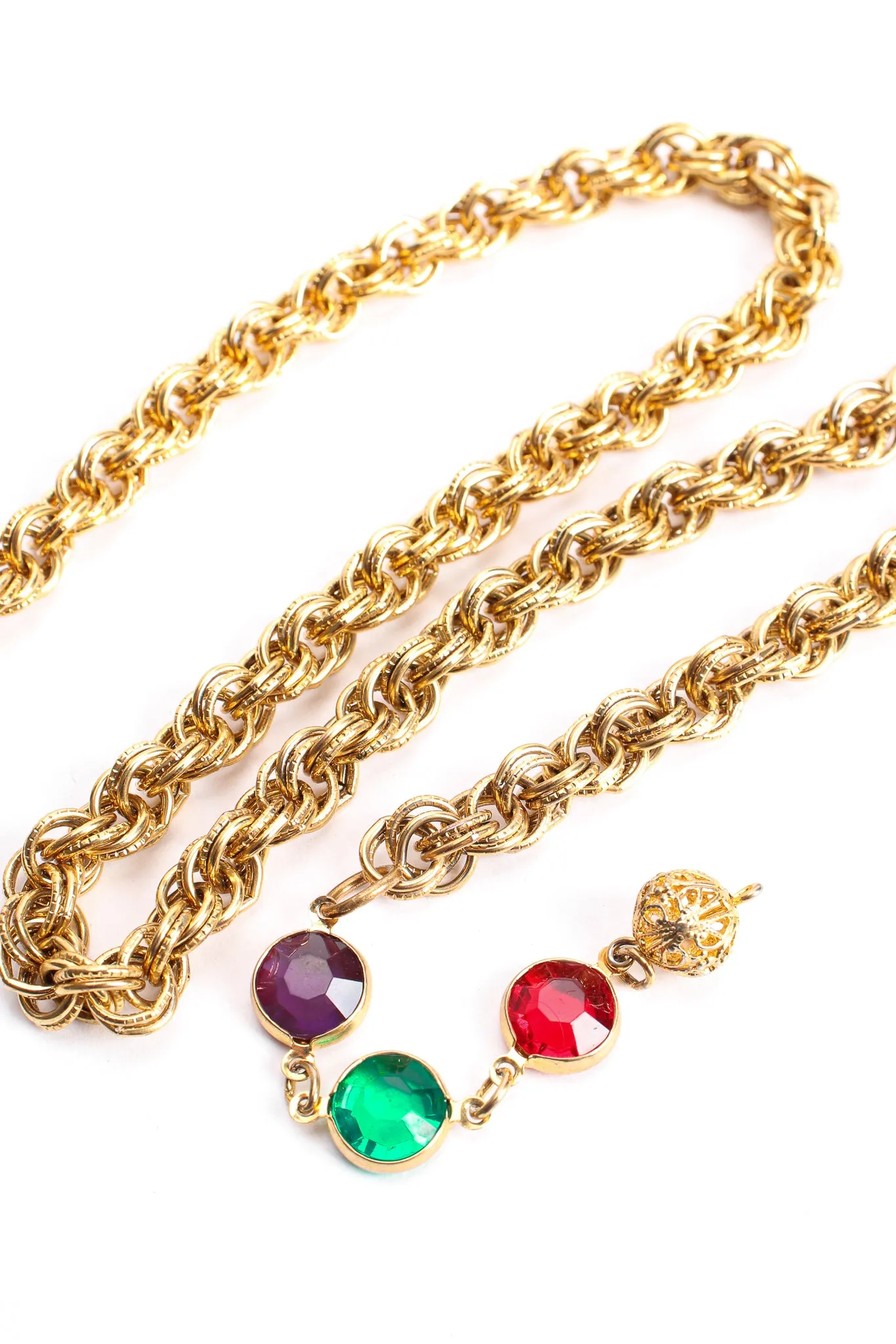 Rainbow Glass Chain Belt