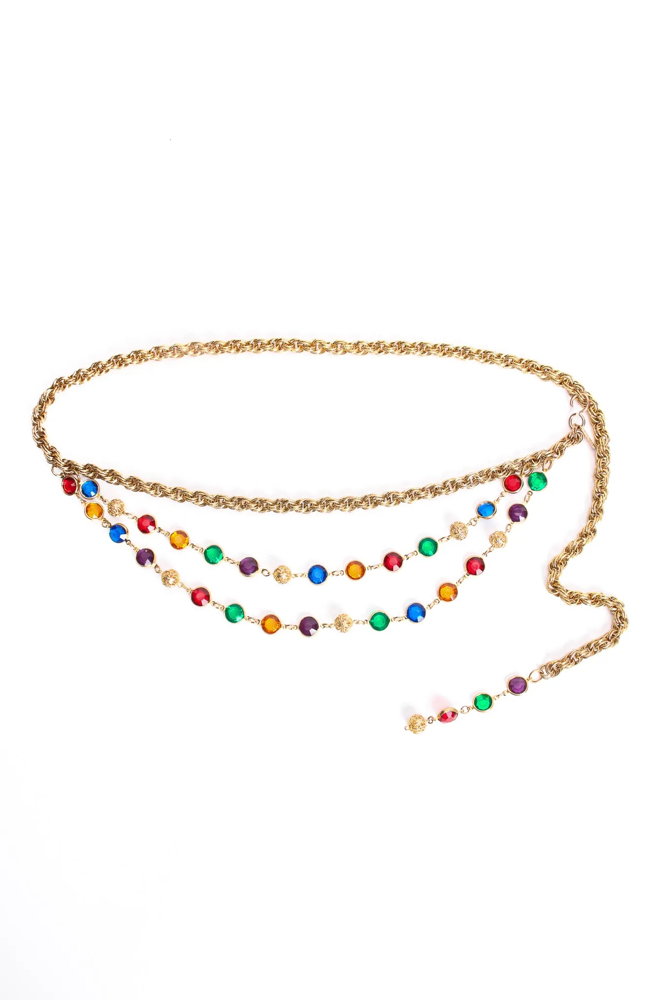 Rainbow Glass Chain Belt