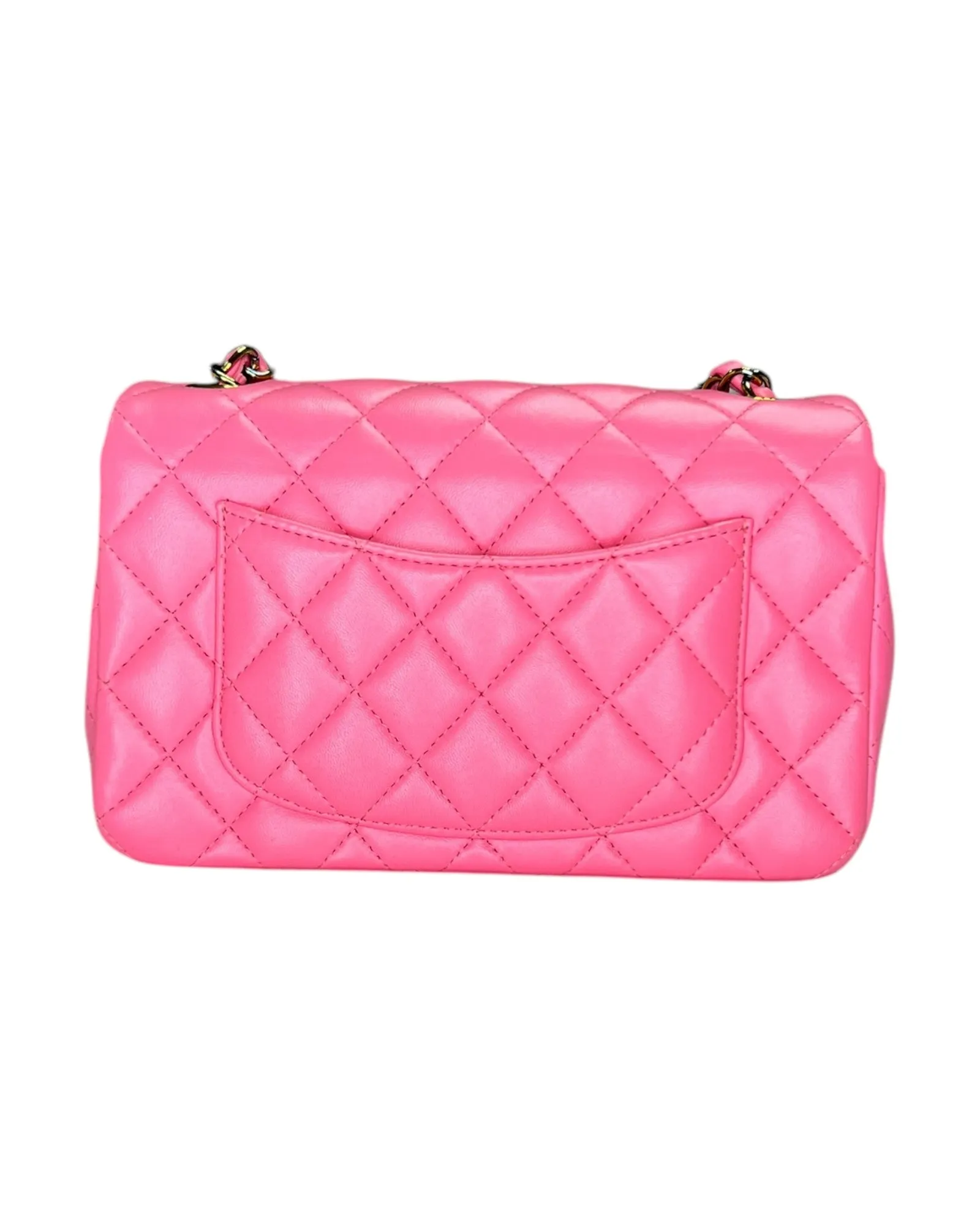 Rare Chanel Seasonal 21P Mini Flap Bag Pink - Yellow - Iridescent Hardware