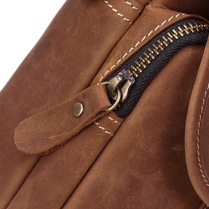 Realaiot 100% genuine leather messenger bags retro cow leather man bag corssbody handlebags multifunction waist bags mini shoulder bag
