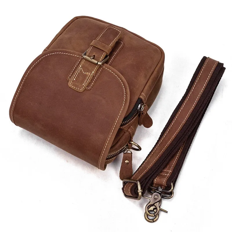 Realaiot 100% genuine leather messenger bags retro cow leather man bag corssbody handlebags multifunction waist bags mini shoulder bag