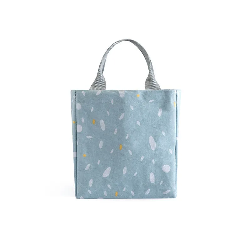 Realaiot 1PC Fresh Cooler Bags Waterproof Nylon Portable Zipper Thermal Oxford Lunch Bags Women Convenient Lunch Box Tote Food Bags