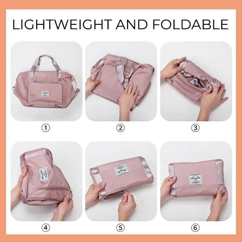 Realaiot Hot Large Capacity Folding Travel Bags Waterproof Tote Handbag Travel Duffle Bags Multifunctional Women Travel Bags