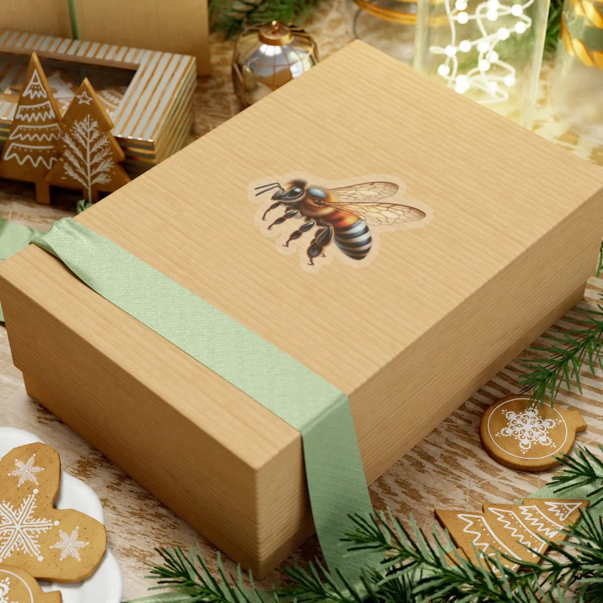 Realistic Bee Kiss-Cut Stickers for Nature Lovers & Eco Enthusiasts