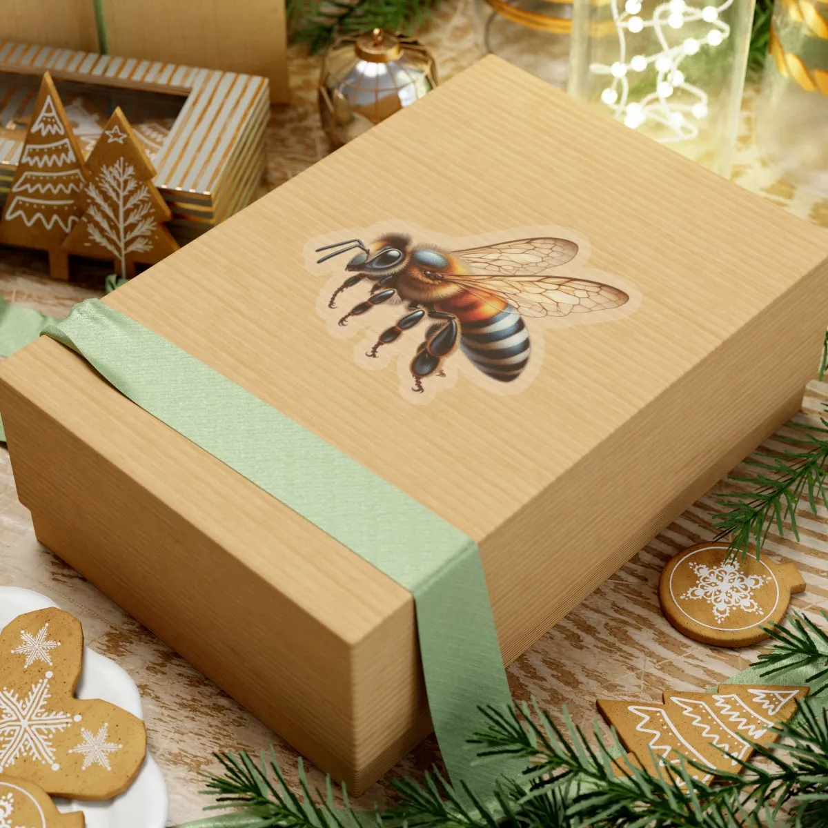 Realistic Bee Kiss-Cut Stickers for Nature Lovers & Eco Enthusiasts