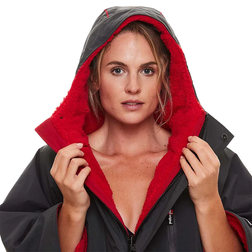 Red Women's Short Sleeve Pro Change Robe