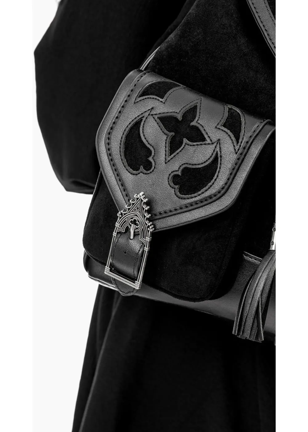 Restyle Cathedralis Buckle Backpack Black