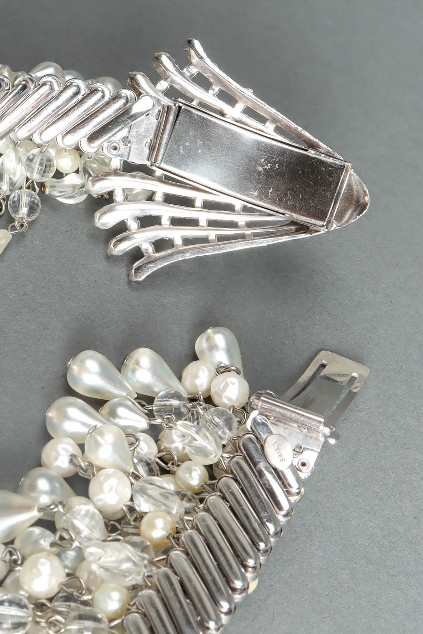 Rhinestone Pearl Cluster Stretch Belt