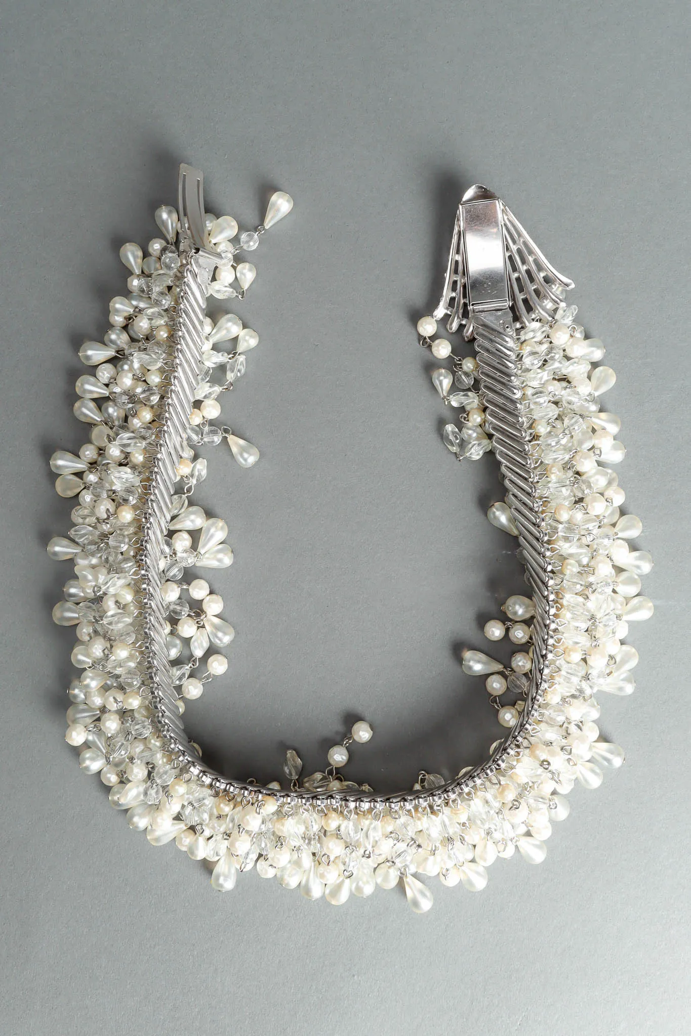 Rhinestone Pearl Cluster Stretch Belt