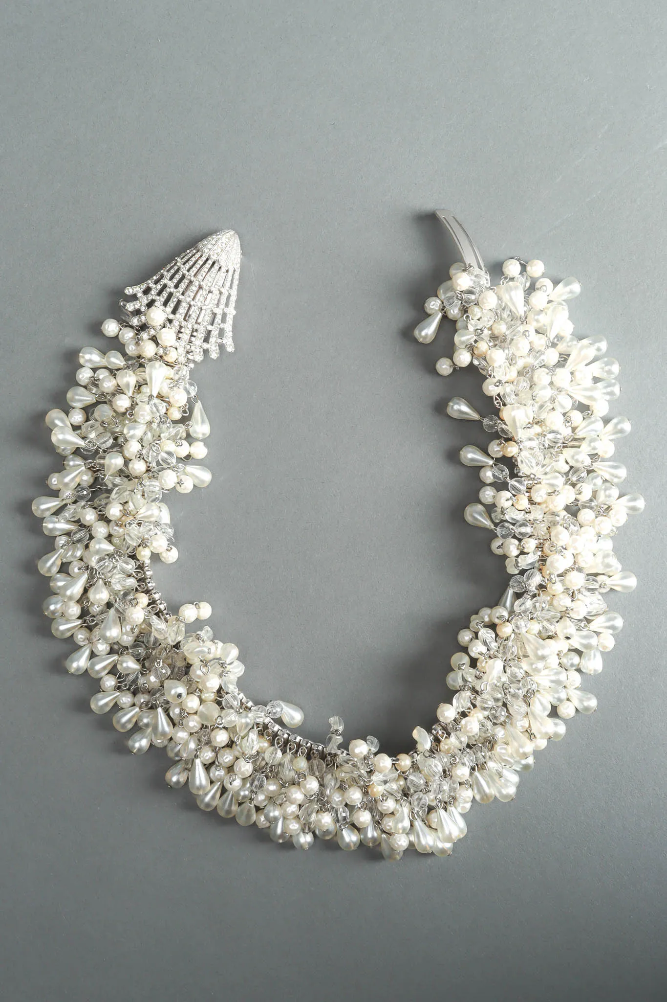 Rhinestone Pearl Cluster Stretch Belt